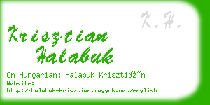 krisztian halabuk business card